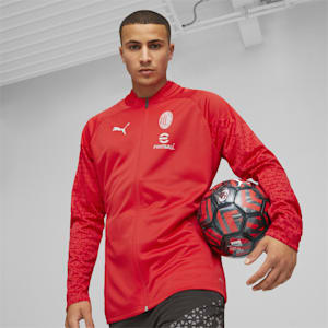 Veste d’entraînement AC Milan Football, hommes, For All Time Red-Feather Gray, extralarge