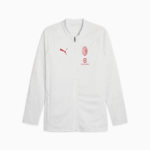 Chamarra para entrenar de fútbol del AC Milan, Feather Gray-For All Time Red, extralarge