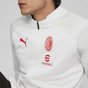 Chamarra para entrenar de fútbol del AC Milan, Feather Gray-For All Time Red, extralarge