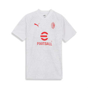 メンズ  ACミラン 2023-24 トレーニング Tシャツ, Feather Gray-For All Time Red, extralarge-JPN