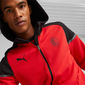 AC Milan Football Casuals Hooded Jacket, For All Time Red-PUMA Black, extralarge-GBR