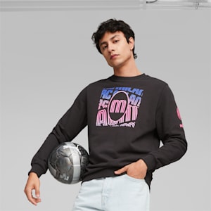 AC Milan FtblCore Men's Sweatshirt, PUMA Black-Royal Sapphire-Ravish, extralarge-IND