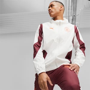 メンズ マンチェスター シティFC 2023-24 プレマッチ ウーブンジャケット, PUMA White-Aubergine, extralarge-JPN