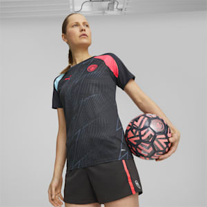 Manchester City Women's Prematch Jersey, Dark Navy-Hero Blue-Sunset Glow, extralarge-GBR