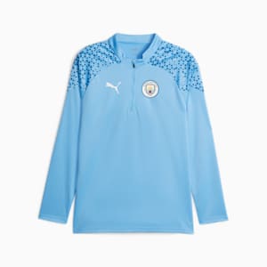 Manchester City Football Quarter-zip, Team Light Blue-Lake Blue, extralarge-GBR