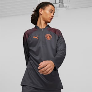 Manchester City Football Quarter-zip, Strong Gray-Aubergine, extralarge-GBR
