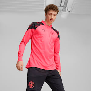 Manchester City Football Quarter-zip, Sunset Glow-Dark Navy, extralarge-GBR