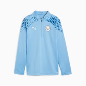 キッズ マンチェスター シティFC 2023-24 トレーニング  1/4 ジップトップ 116cm-152cm, Team Light Blue-Lake Blue, extralarge-JPN