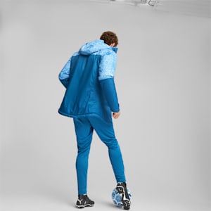 Manchester City Football Men's Graphic Winter Jacket, Lake Blue-Team Light Blue, extralarge
