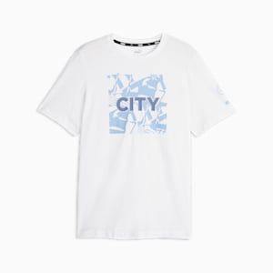 Manchester City FtblCore Graphic Tee, PUMA White-Team Light Blue