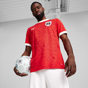 Austria 2024 Home Jersey Men, PUMA Red-Chili Pepper, large