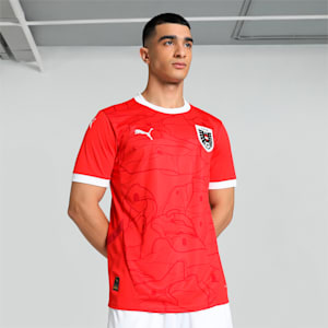 Austria 2024 Men's Home Football Jersey, PUMA Red-Chili Pepper, extralarge-IND