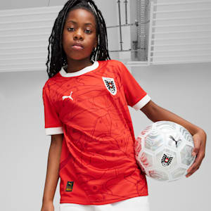 Austria 2024 Home Jersey Youth, PUMA Red-Chili Pepper, large-GBR