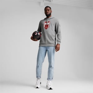 Sudadera con capucha AC Milan Ftblicons para hombre, Medium Gray Heather, extralarge