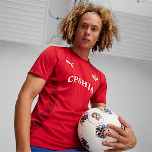 Serbia Men's Pre-match Football Jersey, Dark Cherry-Intense Red, extralarge-GBR
