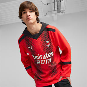 AC Milan Oversize Winter Football Jersey, For All Time Red-PUMA Black, extralarge-GBR