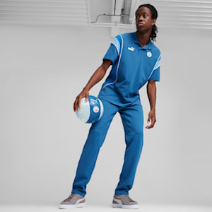 Playera tipo polo para hombre Manchester City FtblArchive, Lake Blue-Racing Blue, extralarge