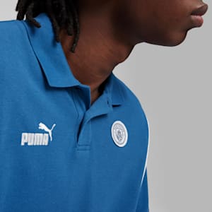 Playera tipo polo para hombre Manchester City FtblArchive, Lake Blue-Racing Blue, extralarge