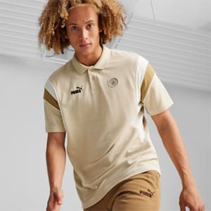 Manchester City FtblArchive Men's Football Polo, Granola-Frosted Ivory, extralarge-IND