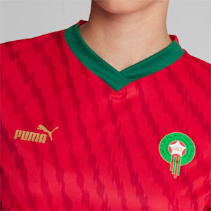 Camiseta de local de Marruecos 23/24 de la Copa Mundial Femenina, PUMA Red-Power Green, extragrande