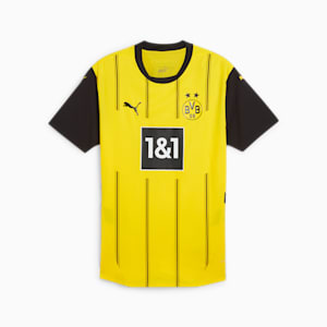 Borussia Dortmund 24/25 Men's Authentic Home Soccer Jersey, Puma x Ader Error Cell Alien White Black Men 370112-01, extralarge
