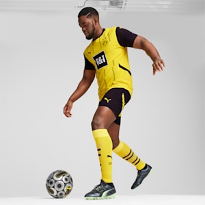 Borussia Dortmund 24/25 Men's Authentic Home Soccer Jersey, Faster Yellow-PUMA Black, extralarge