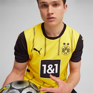 Borussia Dortmund 24/25 Men's Replica Home Soccer Jersey, Faster Yellow-PUMA Black, extralarge