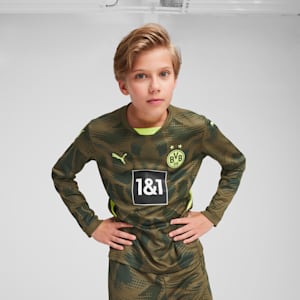 Borussia Dortmund 24/25 Goalkeeper Long Sleeve Jersey Youth, Olive Drab-Myrtle, extralarge-GBR