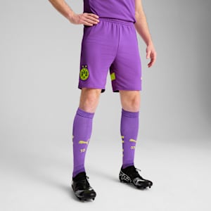 Borussia Dortmund 24/25 Men's Football Shorts, Purple Glimmer-Yellow Alert, extralarge-IND