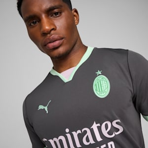AC Milan 24/25 Réplique du troisième maillot de soccer Homme, Shadow Gray-Fresh Mint, extralarge