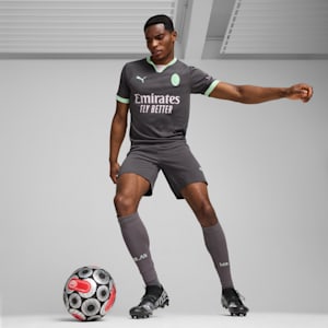 AC Milan 24/25 Réplique du troisième maillot de soccer Homme, Shadow Gray-Fresh Mint, extralarge