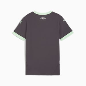 Camiseta tercera de fútbol para niños grandes AC Milan 24/25, Shadow Gray-Fresh Mint, extralarge