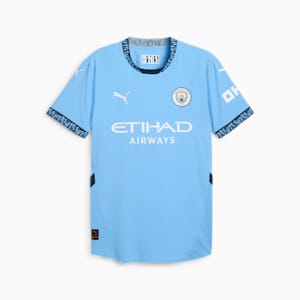 Maillot de soccer à domicile authentique de Manchester City 24/25 Homme, Team Light Blue-Marine Blue, extralarge