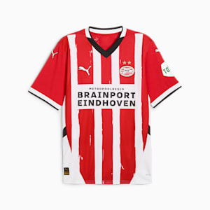 PSV Eindhoven 24/25 Men's Replica Home Soccer Jersey, For All Time Red-PUMA White, extralarge