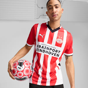 PSV Eindhoven 24/25 Men's Replica Home Soccer Jersey, For All Time Red-PUMA White, extralarge