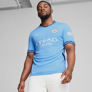 Manchester City 24/25 Men's Football Home Jersey, Team Light Blue-Marine Blue, extralarge-IND