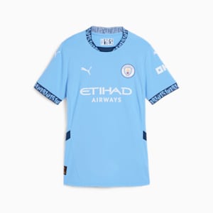 Maillot de soccer à domicile de Manchester City 24/25 Femme, Team Light Blue-Marine Blue, extralarge