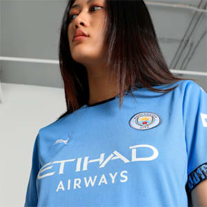 Manchester City 24/25 Women's Football Home Jersey, Team Light Blue-Marine Blue, extralarge-IND