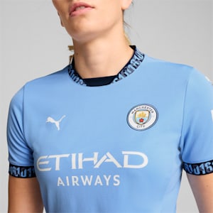 Manchester City 24/25 Women's Home Soccer Jersey, Team Light Blue-Marine Blue, extralarge