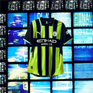 Manchester City 24/25 Away Men's Football Jersey, New Navy-Yellow Glow, extralarge-IND