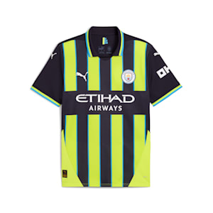 Manchester City 24/25 Away Men's Football Jersey, New Navy-Yellow Glow, extralarge-IND