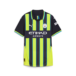 Manchester City 24/25 Away Women's Football Jersey, New Navy-Yellow Glow, extralarge-IND