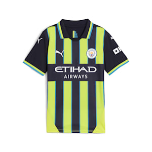 Manchester City 24/25 Away Youth Football Jersey, New Navy-Yellow Glow, extralarge-IND