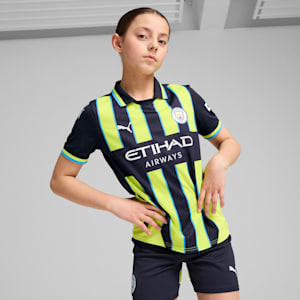 Manchester City 24/25 Away Youth Football Jersey, New Navy-Yellow Glow, extralarge-IND