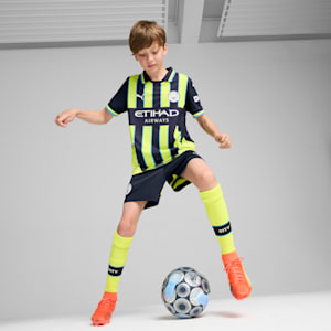 Manchester City 24/25 Away Youth Football Jersey, New Navy-Yellow Glow, extralarge-IND