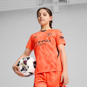 Manchester City 24/25 Goalkeeper Short Sleeve Jersey Youth, Neon Sun, extralarge-GBR