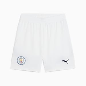 Short de soccer de Manchester City 24/25 Enfant et adolescent, PUMA White-Marine Blue, extralarge