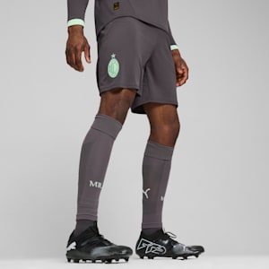 AC Milan 24/25 Men's Football Shorts, Shadow Gray-Fresh Mint, extralarge-IND