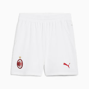 AC Milan 24/25 Big Kids' Soccer Shorts, PUMA White-For All Time Red, extralarge