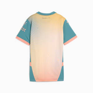 Réplique du quatrième maillot de soccer de Manchester City 24/25 Femme, Rosebay-Bold Blue, extralarge